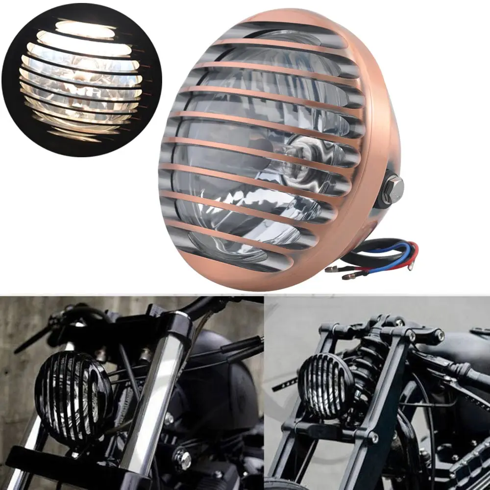Фара галогенная фара мотоцикла решетка фары подходит для Harley Sportster Iron883 XL883 1200 Универсальный