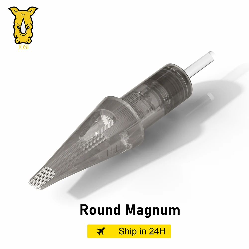 JOSI 20 штук картридж иглы татуировки #12 0 35 мм Стандартный Круглый Magnum одноразовые Перманентный макияж для тату