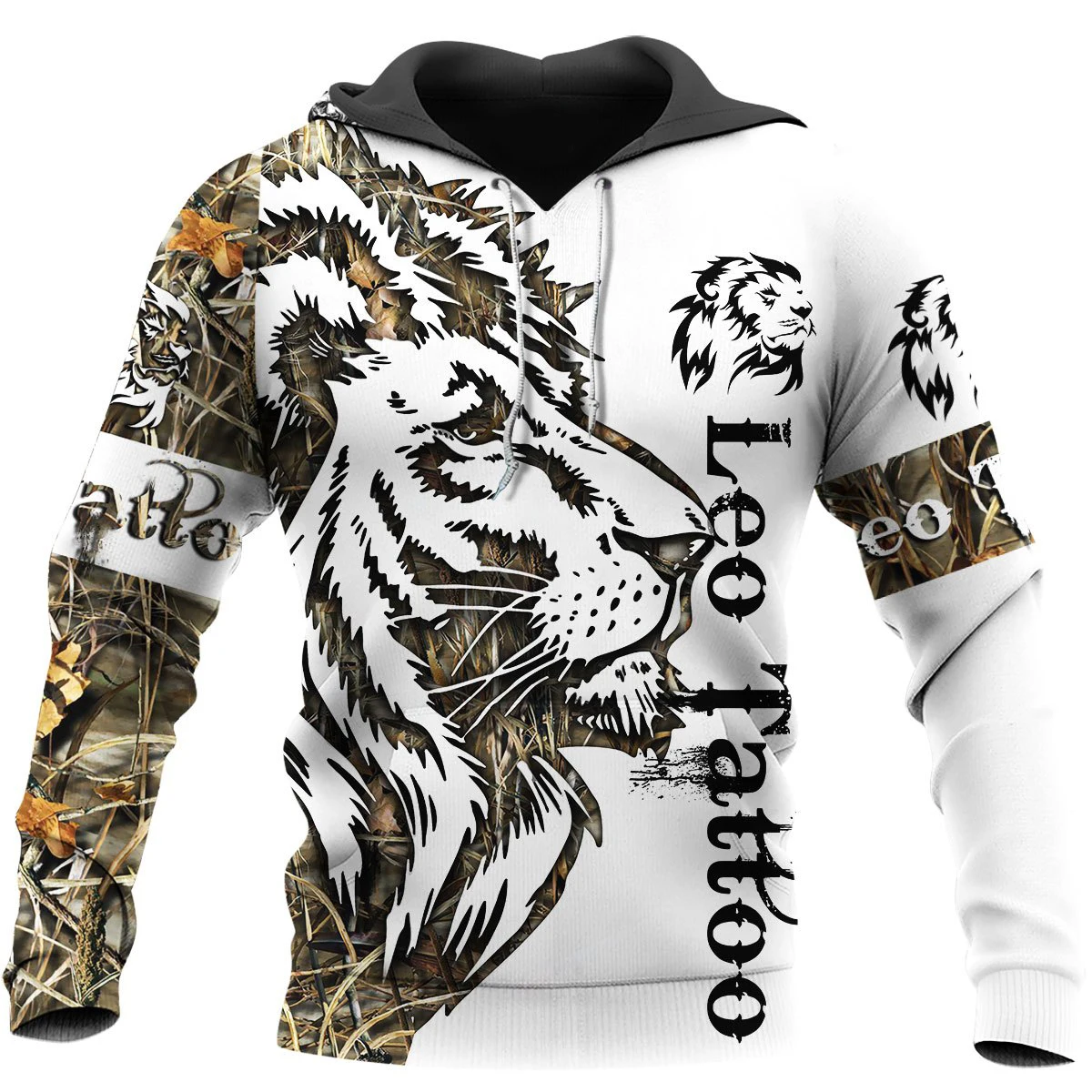 

Beautiful lion Tattoo 3D Printed Men Hoodie Harajuku Fashion Hooded Sweatshirt Autumn Unisex Jacket pullover sudadera hombre