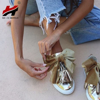 

NAN JIU MOUNTAIN 2020 Woman's Flat Single Shoes Summer Casual Tassel Solid Color Round Head Comfortable Plus Size 34-43