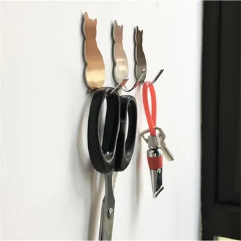 

Hanger Stick Wall Hanging Cat Pattern Storage Holder Cat Pattern Storage Holder Self Adhesive Hooks Hooks