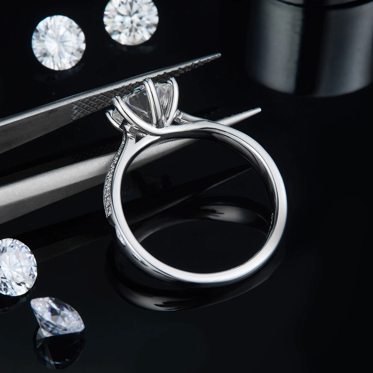 RICA FELIZ 925 Sterling Silver Moissanite Ring 1ct 2ct 3ct Moissanite Diamond Promise Ring Wedding Engagement Ring For Women RicaFeliz • 2022
