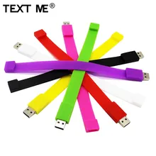 Флеш-накопитель TEXT ME USB 2,0, 10 цветов, 64 ГБ, различные браслеты, usb флеш-накопитель, 4 ГБ, 8 ГБ, 16 ГБ, 32 ГБ, карта памяти USB