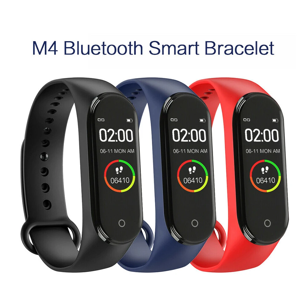 

Color Screen M4 Sport Fitness tracker Watch Smartband Smart Bracelet Blood Pressure Heart Rate Monitor Smart band Wristband Men