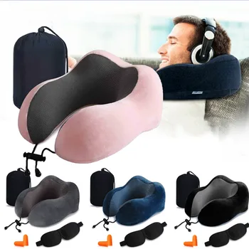 

Travel Neck Pillow Nap Neck Cervical Pillow Memory Foam U-shaped Neck Support Airplane Headrest Travel Pillow Cushion Pillow