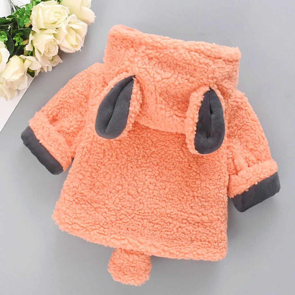Amya Baby Girls Winter Coats Thicken Warm Bow Hooded Baby Girl Jackets Infant Clothing Christmas Kids Outwear Jackets