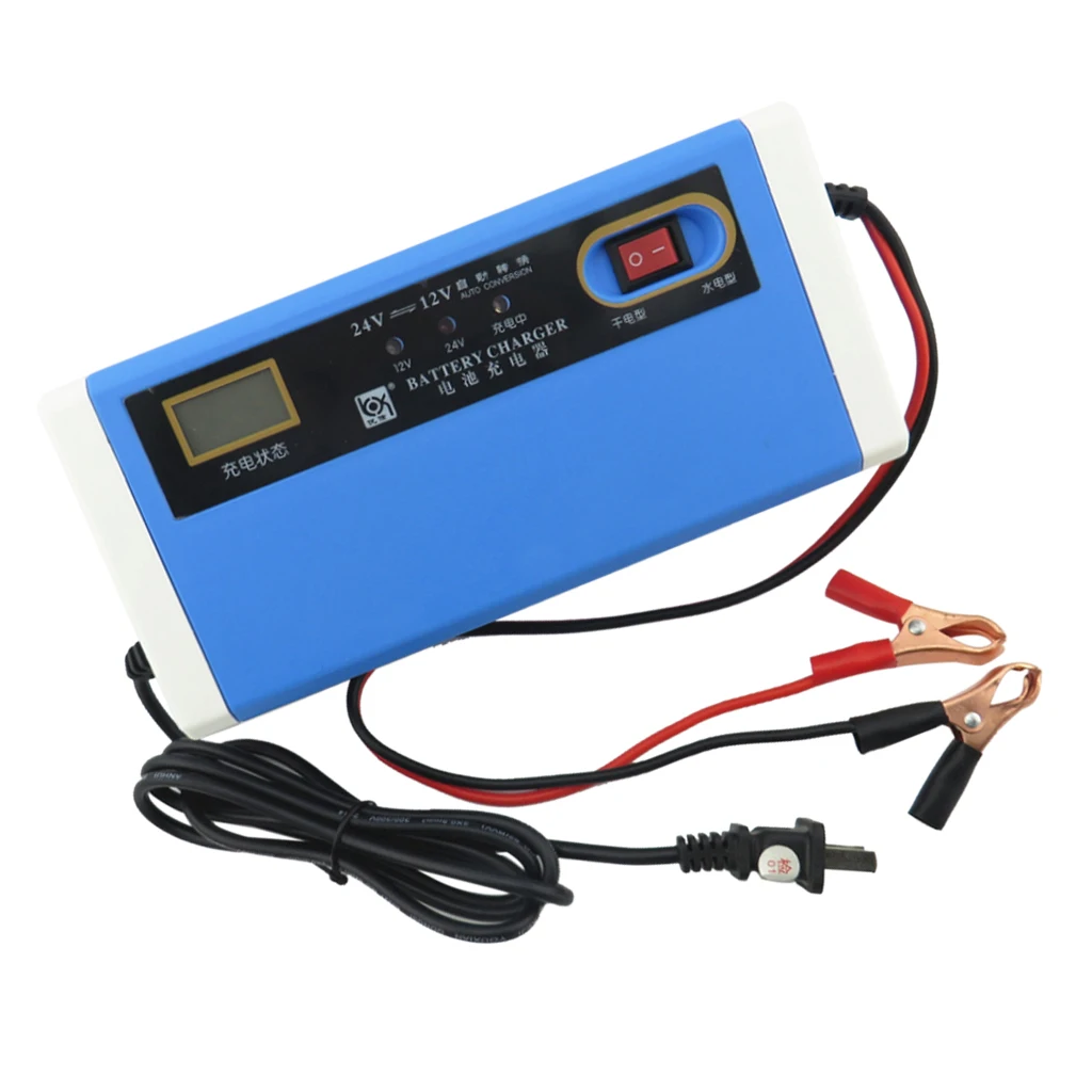 12V/24V 10A Intelligent auto Car Battery Charger Rechargeable Battery