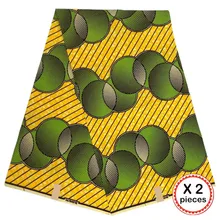 Африканская восковая ткань с принтом Анкара для шитья Анкара африканская ткань 12 ярдов Нигерия хлопок Гана ткань для платья 91016