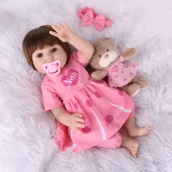 Игрушка для девочек, 45 см, Кукла Reborn Baby, Мягкая силиконовая и тканевая Реалистичная мини-размер, подарок для девочки, Рождественская Кукла