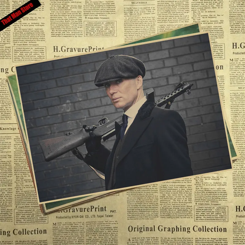 Peaky Blinders TV Series Retro Wall Art Poster - Kraft Paper Print for Home Room Decor image 2