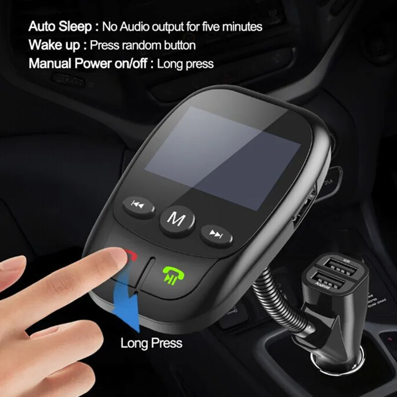 Беспроводной автомобильный Bluetooth fm-передатчик MP3 радио адаптер автомобильный комплект USB зарядное устройство Suppor номер звонящего телефон музыкальный TFcard
