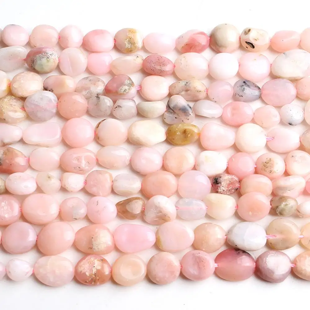 

6-8mm Irregular Natural Pink Opal Stone Beads Loose Beads for Accessories Jewellery Making Bracelet Loose Beads15'' Strand