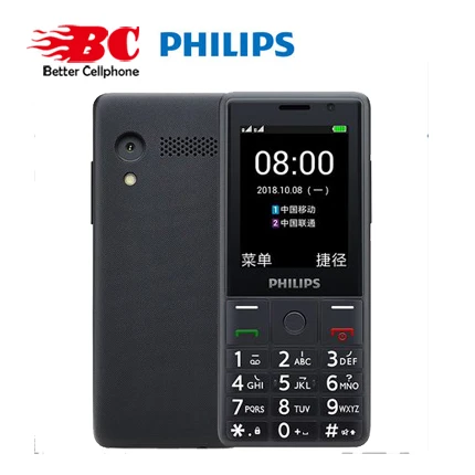 Philips E289 2,4 дюймов 1700 мАч Батарея Одна камера 4 Гб ПЗУ Поддержка карты памяти Dual SIM 4G старый человек клавиатура телефон