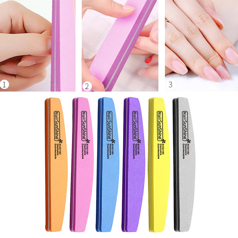 Nail Sanding Manicure Buffers Block Pedicure Tool Sponge Nail File