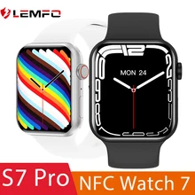 Serie 7 Smartwatch NFC Llamada Bluetooth Marcaciones personalizadas reloj inteligente hombre mujer 2021 Asistente de voz del cargador inalámbrico PK W27 W37 Pro smartwatch hombre