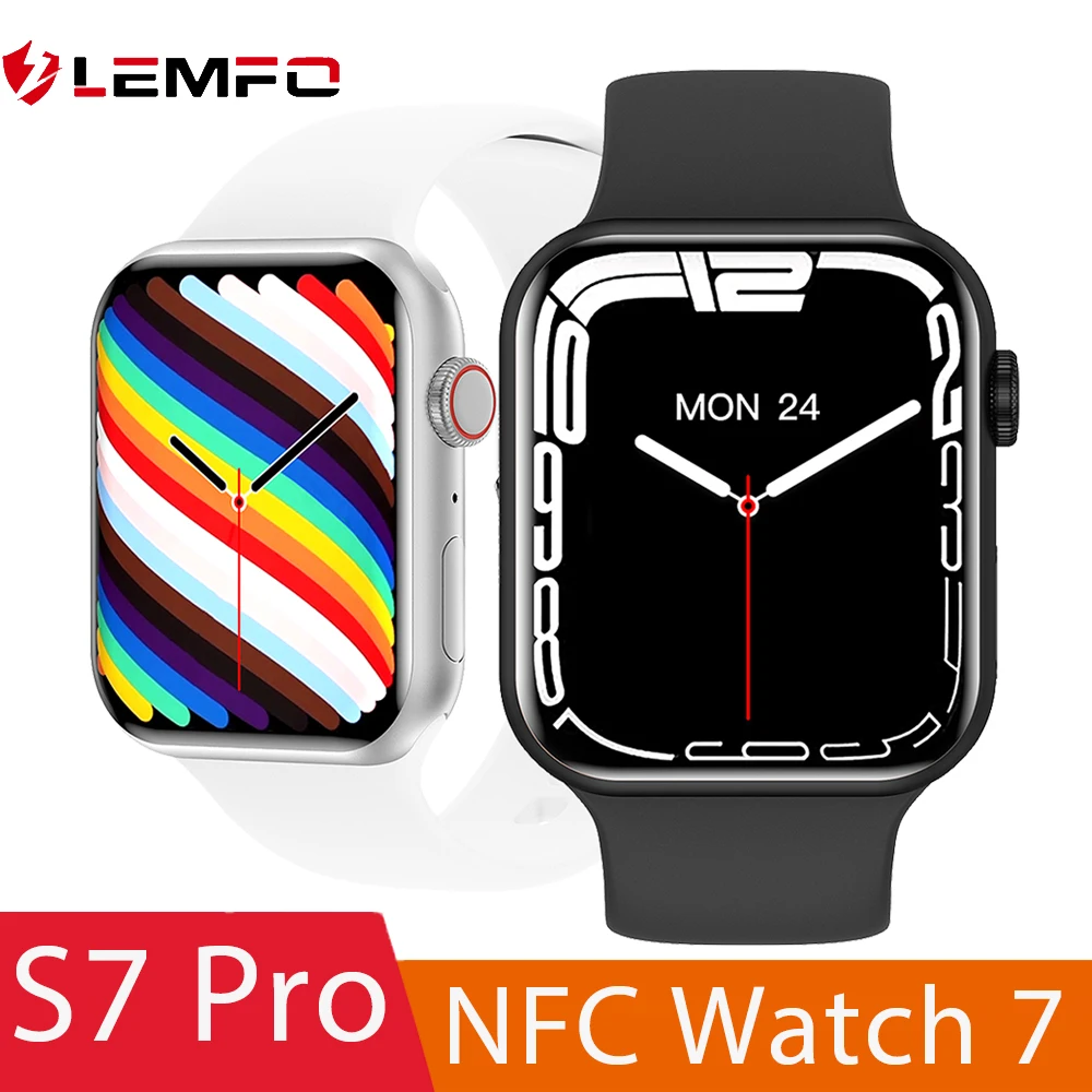 Serie 7 Smartwatch NFC Звонок по Bluetooth Пользовательские циферблаты смарт часы мужские