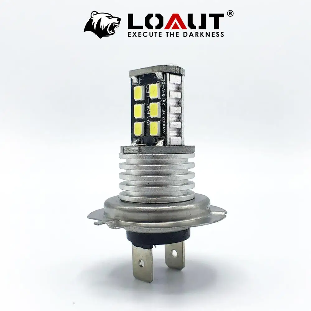 LOAUT H7 9 SMD 3528 автомобиль светодиодный лампы супер яркие белые Противотуманные фары 12V 24V Белый вождения дневные ходовые лампы Авто Мото грузовик