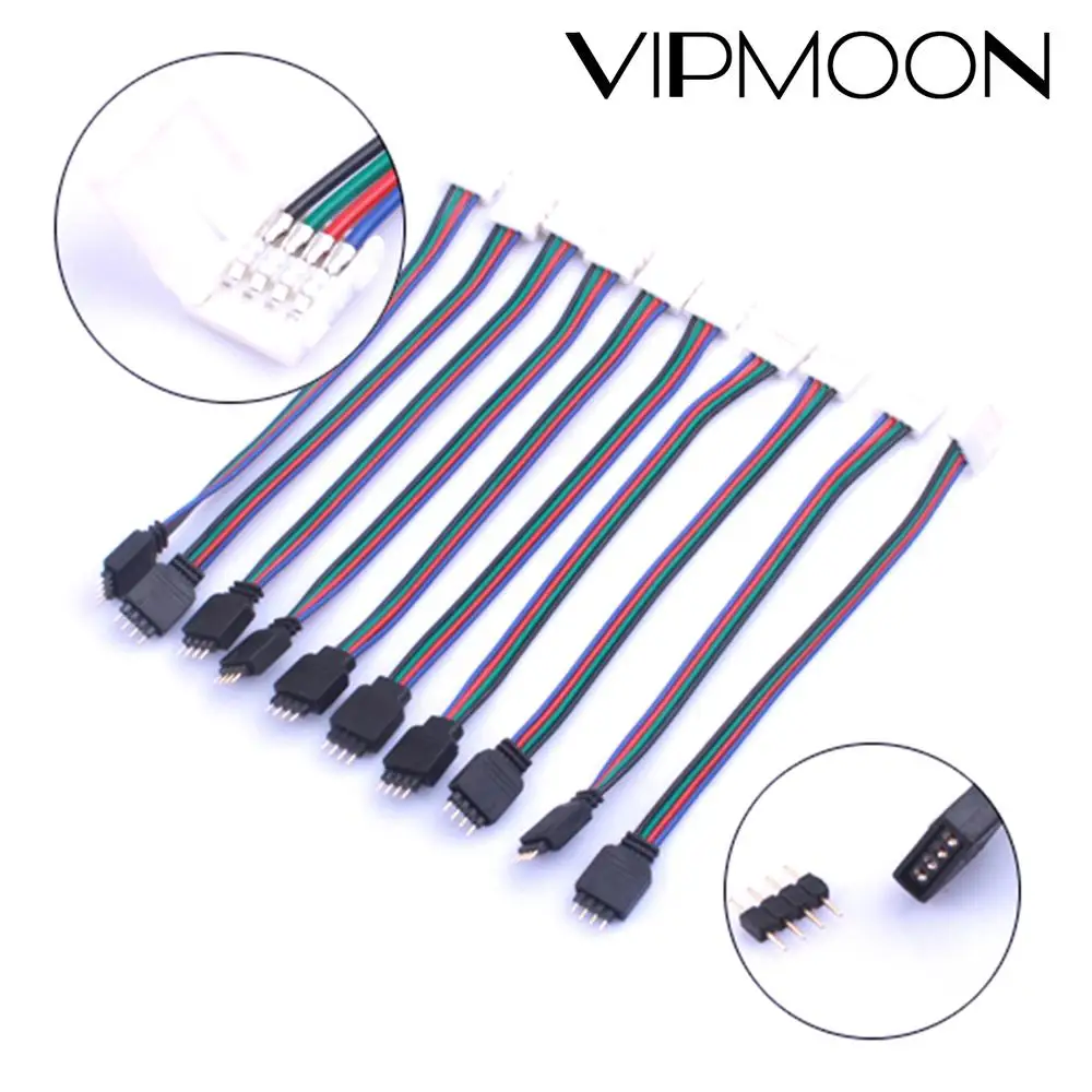 1/5/10 шт. 4 контакта 10 мм разъем для светодиодной ленты RGB 5050 SMD аксессуары