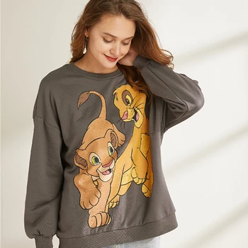 

the lion king women clothing sweatshirt streetwear print spring 2019 fashion o neck long sleeve oversize pullover sweatshirts