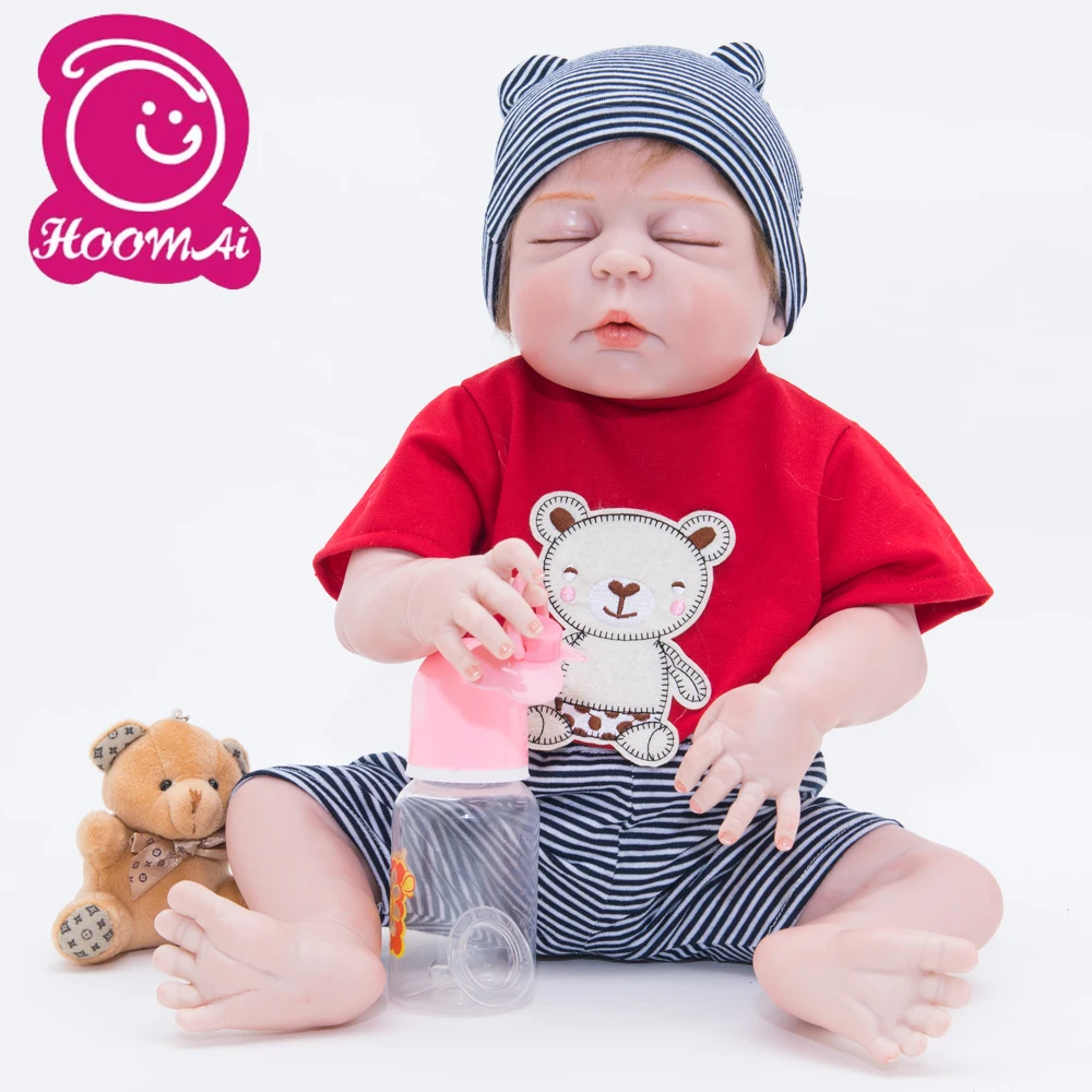 Collectible Bebe Reborn Baby Dolls 22Inch Full Vinyl Body So Truly Like Alive Doll Brazil Toddler bebe Toy Birthday Gifts 55CM | Игрушки и