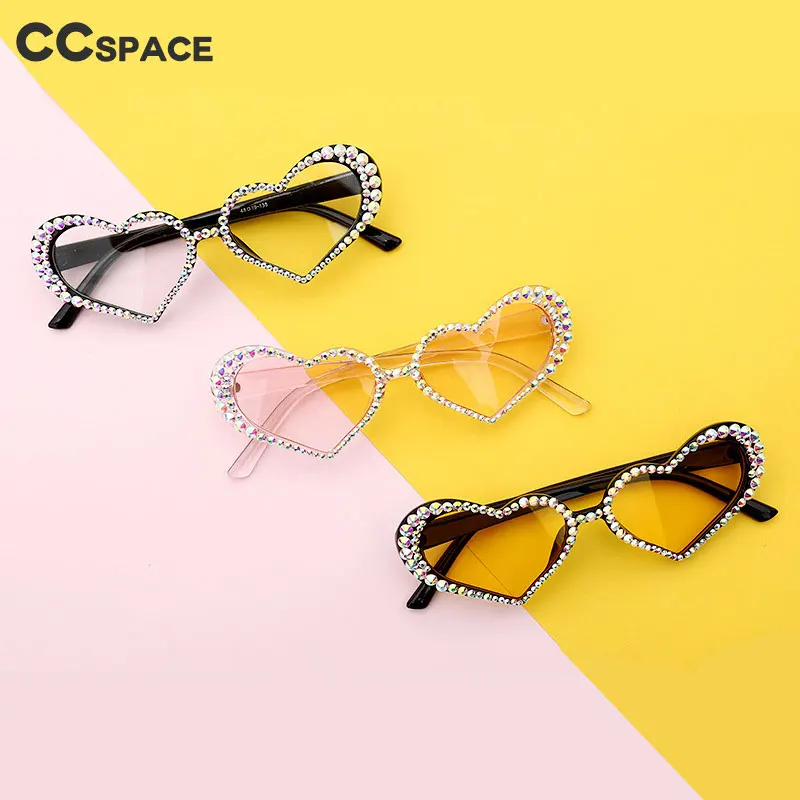 47119 Роскошные Алмазные Солнцезащитные очки в форме сердца для мужчин и женщин, модные очки UV400 в винтажном стиле