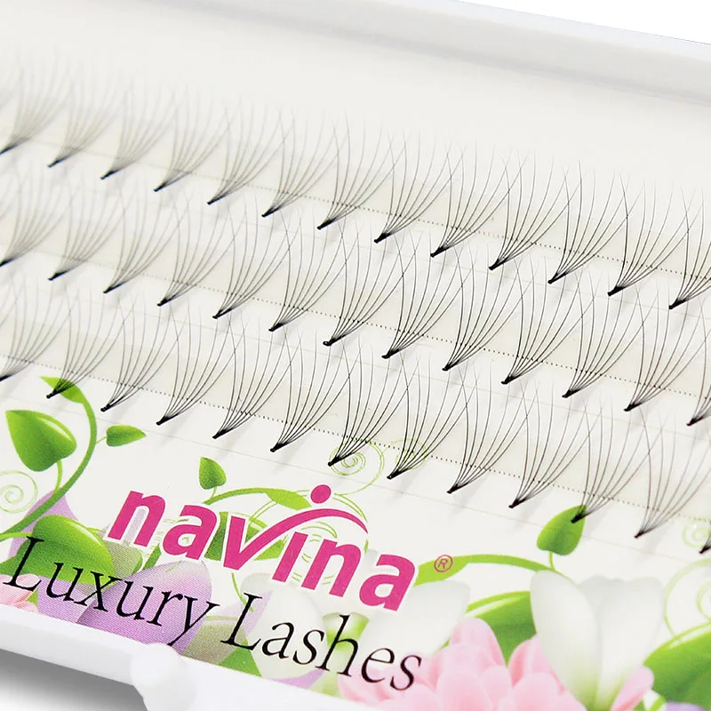 Navina Luxury Lashes 3D/6D Natural Individual Eyelash Extension Faux Mink 3D Volume Effect Cluster Eyelashes False Makeup Cilias | Красота и