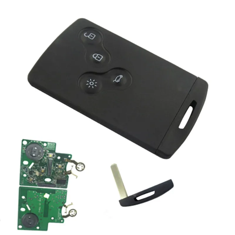 Для renault clio accessories безключевой смарт ключ Hitag AES 2013 PCF7953 чип FSK 434 МГц 4 кнопки для Renault