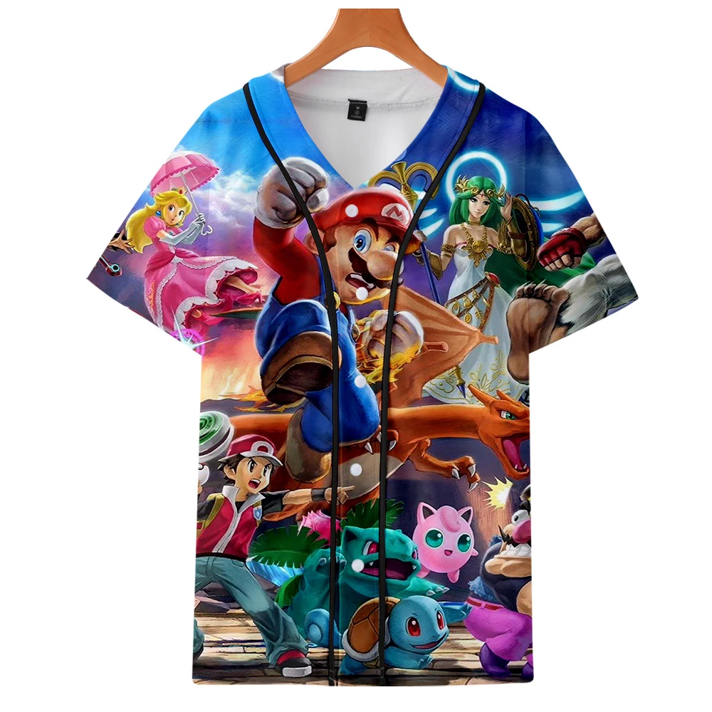 Super Smash Bros. Ultimate 3D стиль новая модная летняя футболка с короткими рукавами