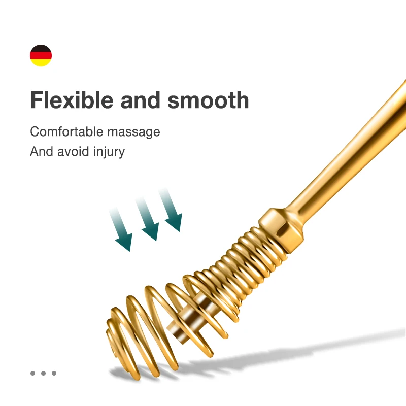 MR.GREEN Ear Pick 360&deg; Spiral Massage Ear Canal Cleaner Stainless Steel Flexible Design Care Tools