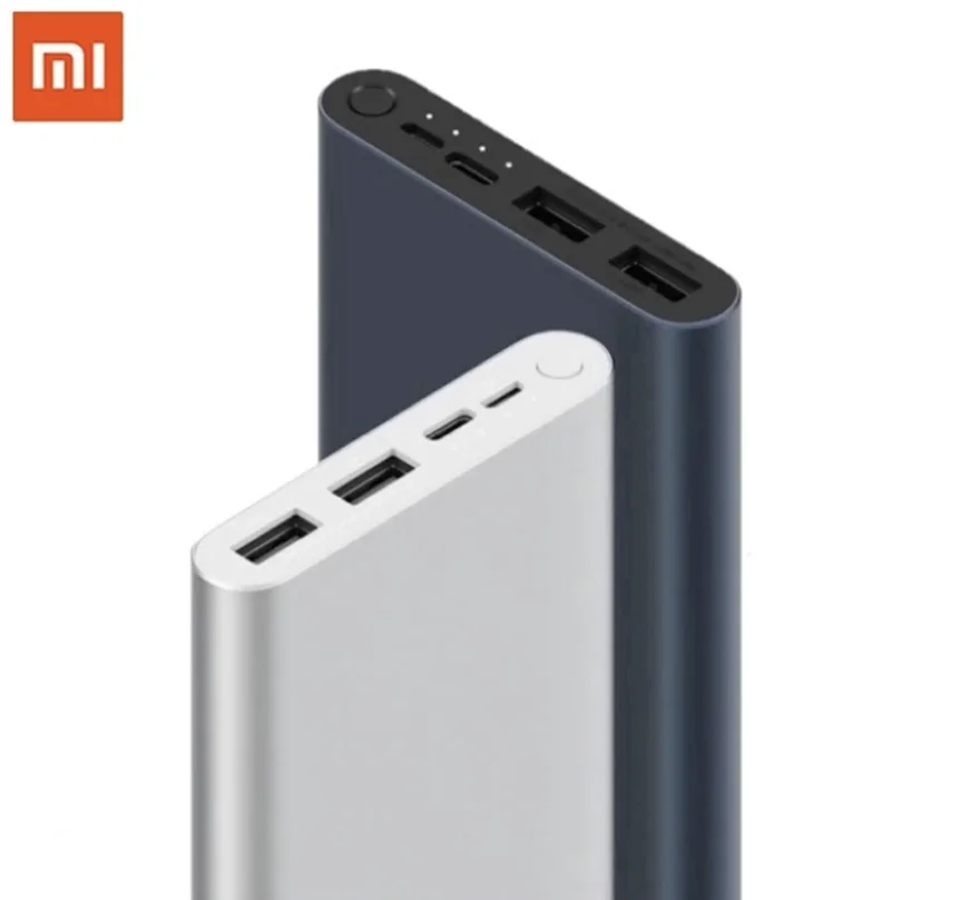 Original Xiaomi Mi Power Bank 3 10000mAh Upgrade with 3 USB Output Supports Two Way Quick Charge 18W Max Powerbank For Smart powerbank 40000mah