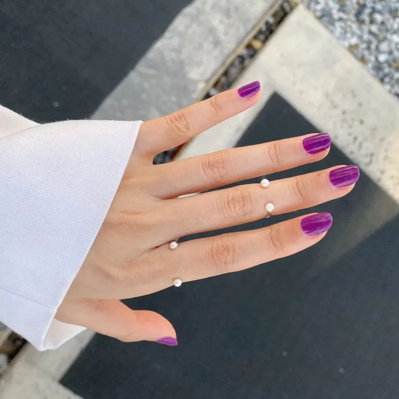 DAIWUJAN Minimalist Original 925 Sterling Silver Smile Pearl Rings Chic Open Ring For Women Girl Adjustable Party Daily Jewelry | Украшения