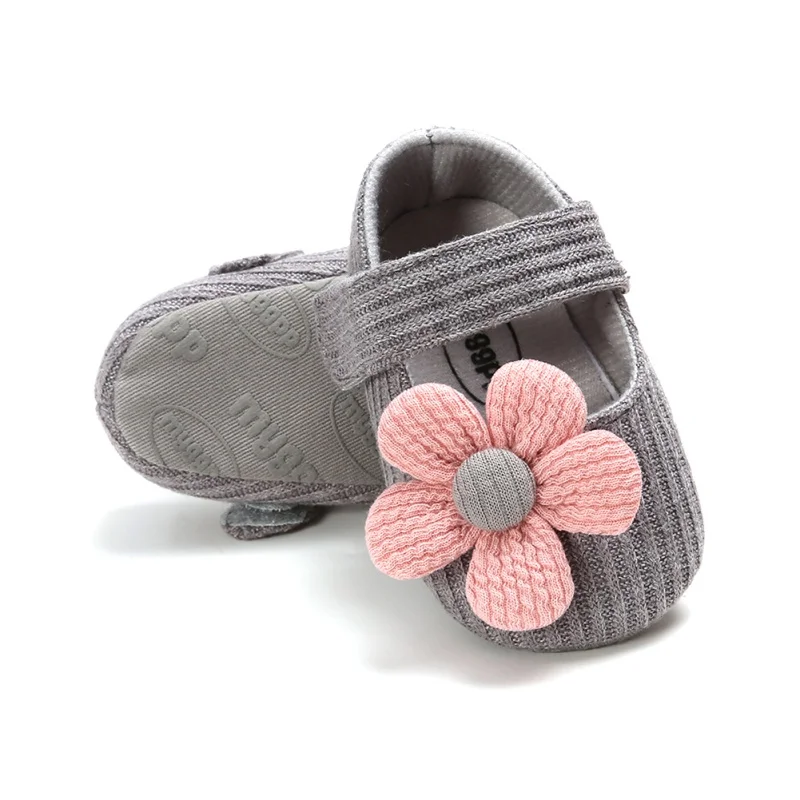  Infant Baby First Walker Shoes Baby Girls Shoes Flower Sneakers Anti-Slip Cute Walking Soft Soled C