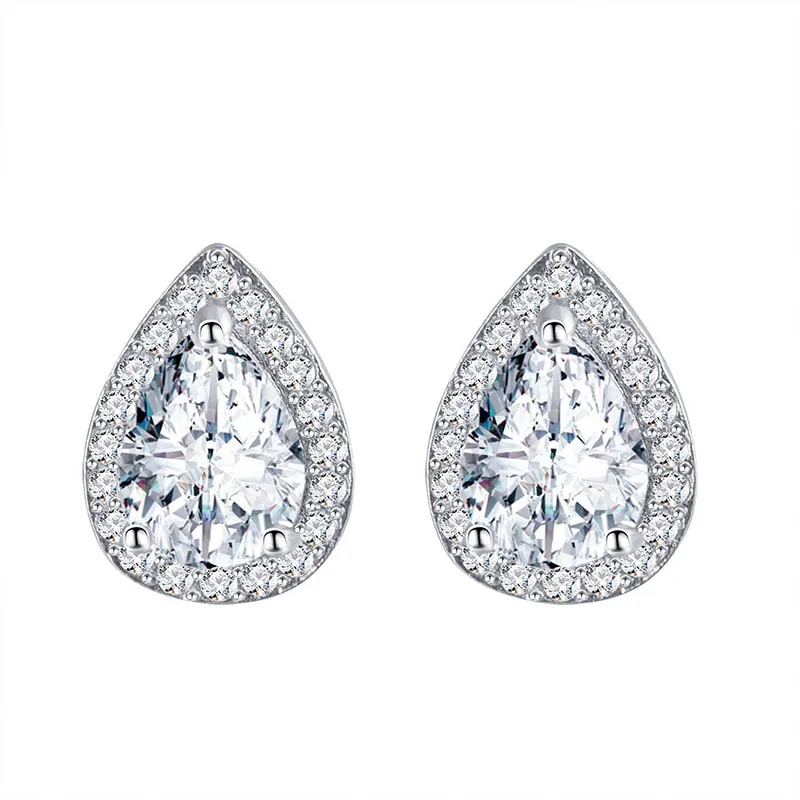 white Jellystory серьги из серебра 925 с каплями воды Форма Сапфир Изумруд опалы драгоценный камень для женщин серьги ювелирные изделия Свадебные подарки - Цвет камня: white