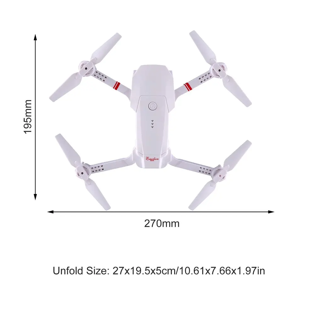 Для DJ-1 складной Радиоуправляемый Дрон 2.0MP широкоугольная камера высота удержания Безголовый режим RC Квадрокоптер самолет камера с 3 батареями