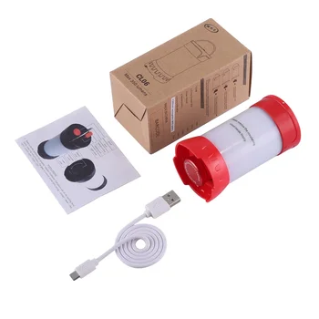 

HBD-CL06 3 Colors Waterproof USB Charging Outdoor Camping LED Lamp Emergency Lighting Long Lasting Lantern Hiking Light