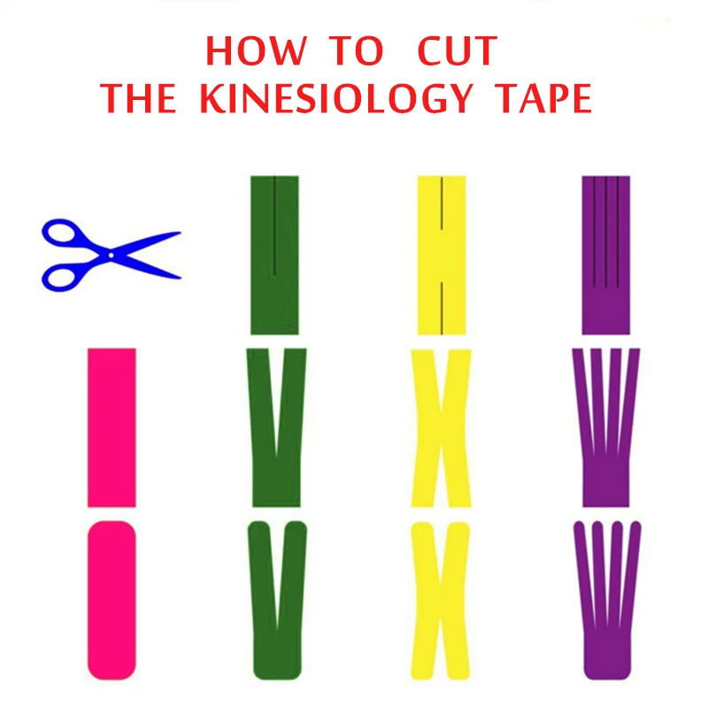 Kinesiology Tape Muscle Bandage 15 Colour Sports Cotton Elastic Adhesive Strain Injury High Speed Knee Running Pain Relief Gym