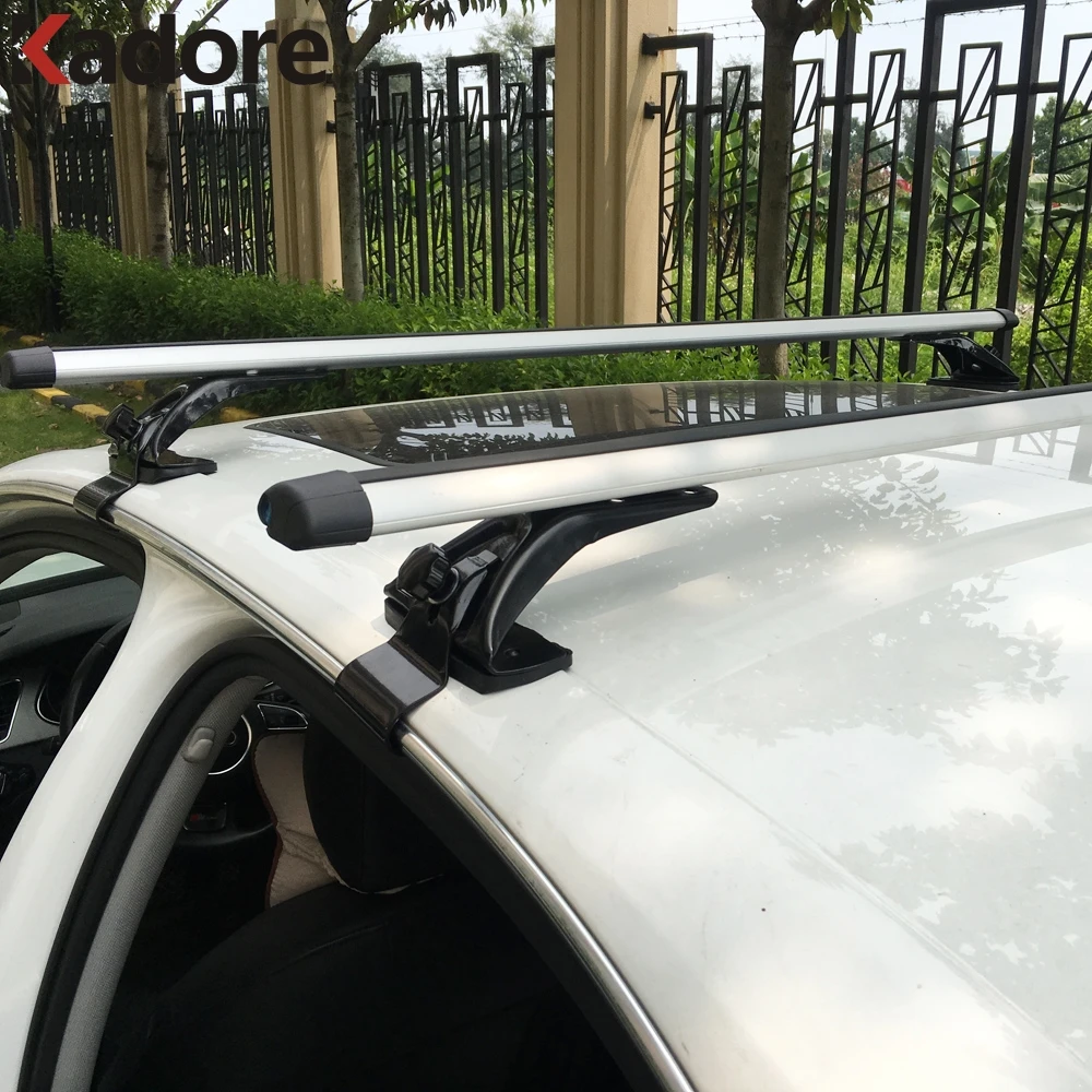 Алюминиевый сплав Универсальный RoofRack автомобильный верхний багажный багажник на крышу поперечный бар с противоугонным замком для всех седан 4 двери модель автомобиля