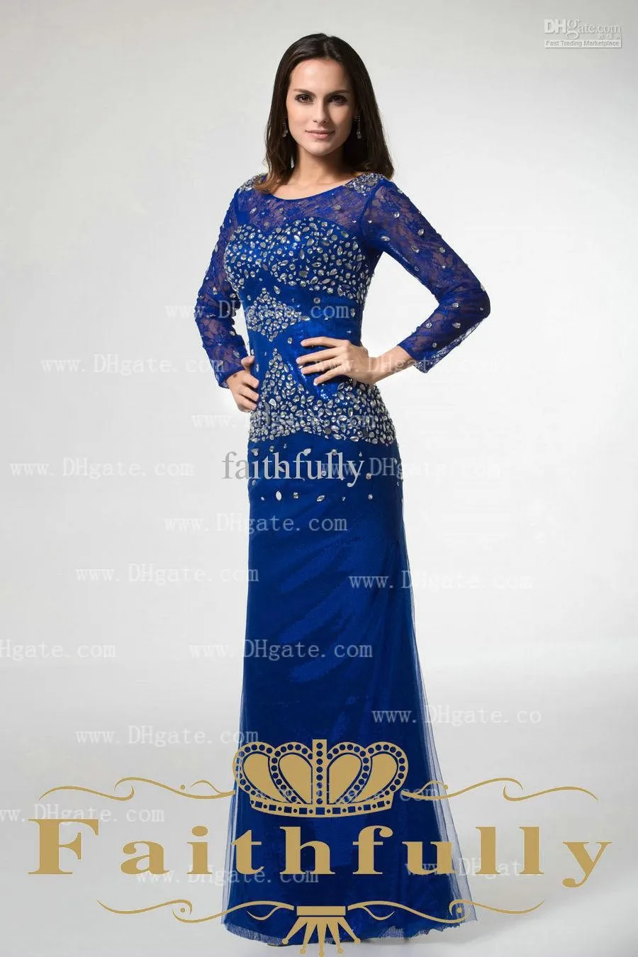 Новая мода vestidos de noiva casamento элегантное кружевное платье с длинными рукавами для матери невесты с кристаллами