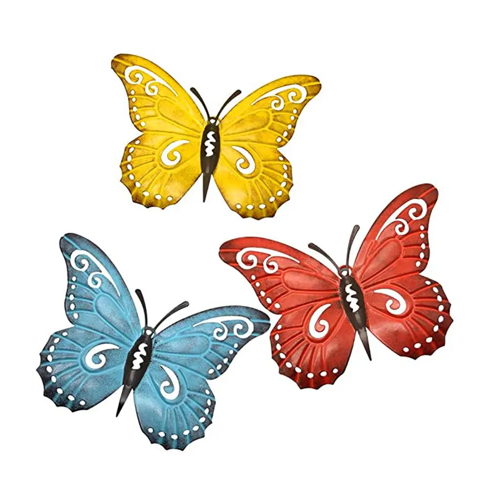 NEW 3D Double Layer Butterfly Wall Sticker for Home Decoration Decorative Decal Butterflies Party Fridge 3PC | Дом и сад