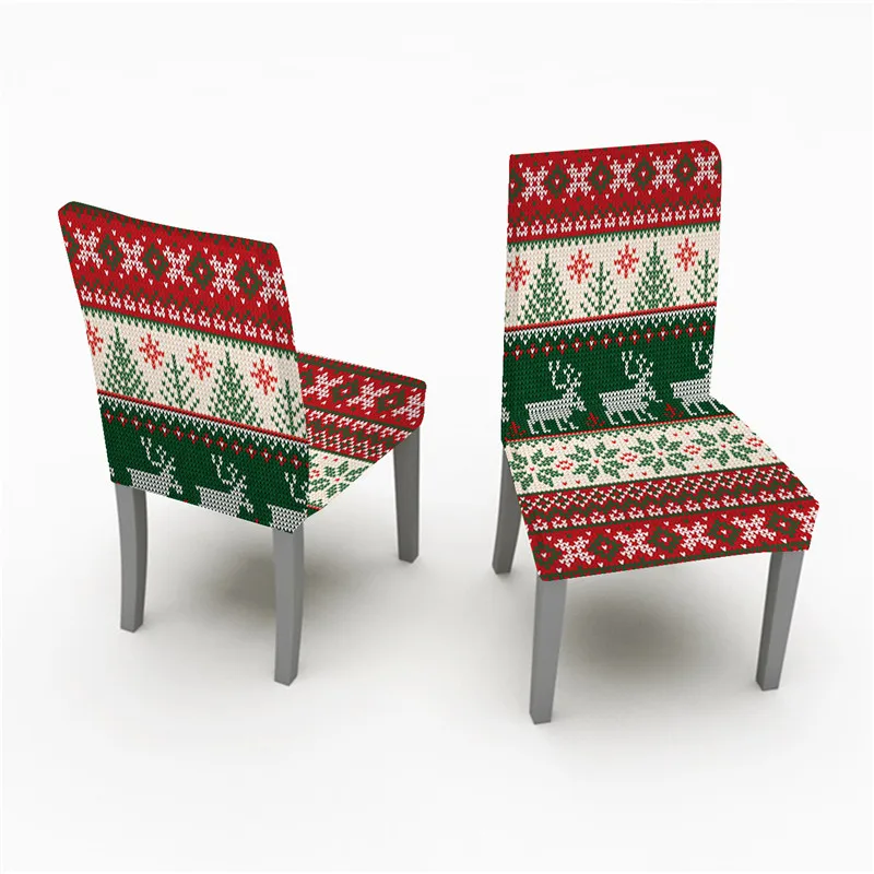 Spandex Elastic Printing Dining Chair Slipcover Modern Removable Anti-dirty Kitchen Seat Case Stretch Chair Cover for Banquet