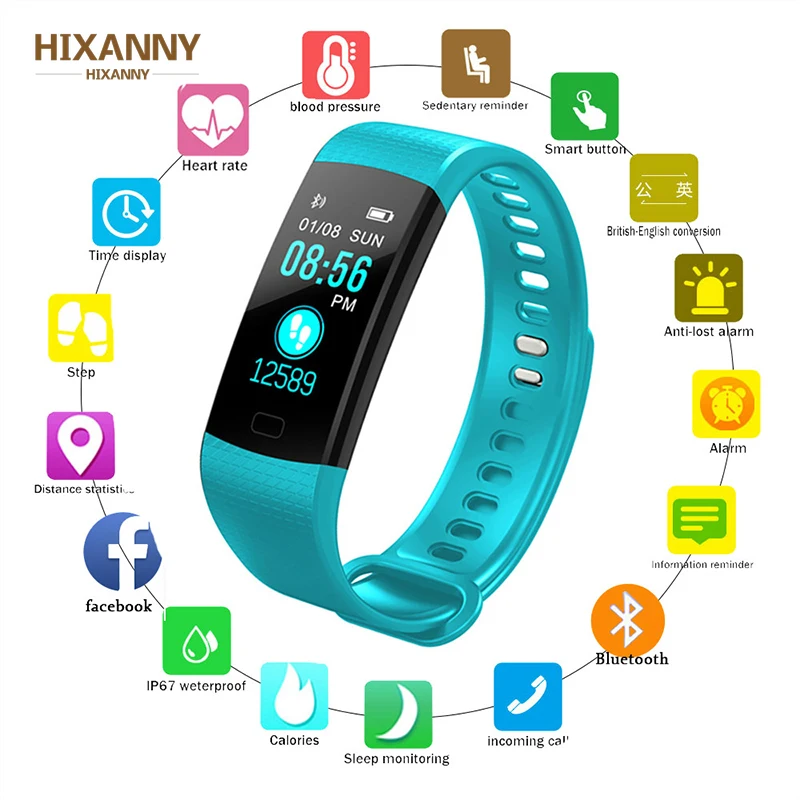 

Sport Bracelet smart Watch Women Men LED Waterproof Smart Wrist Band Heart rate Blood Pressure Pedometer Clock For Android iOS