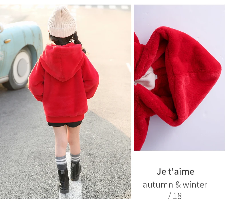 New Winter Fashion Girls Hoodies Cotton Warm Kids Sweatshirts With Zipper Long Sleeve Children Hooded Tops Coat For Girl Clothes (5)