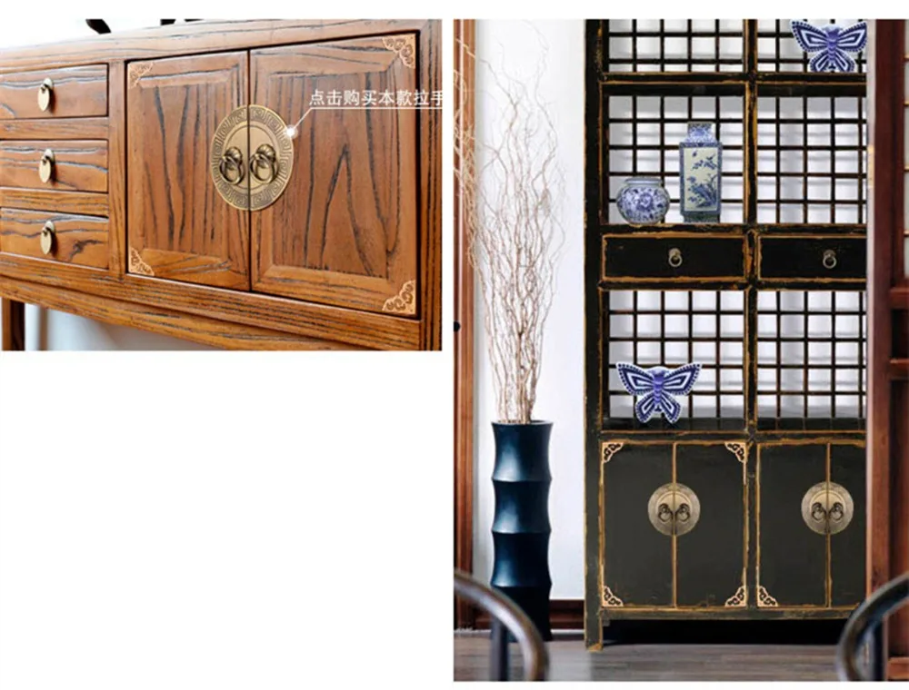 Китайский антикварный шкаф, дверь, угловая коробка для ювелирных изделий, деревянный ящик, шкаф для средств китайской медицины, шкаф, полый угловой код, угол f