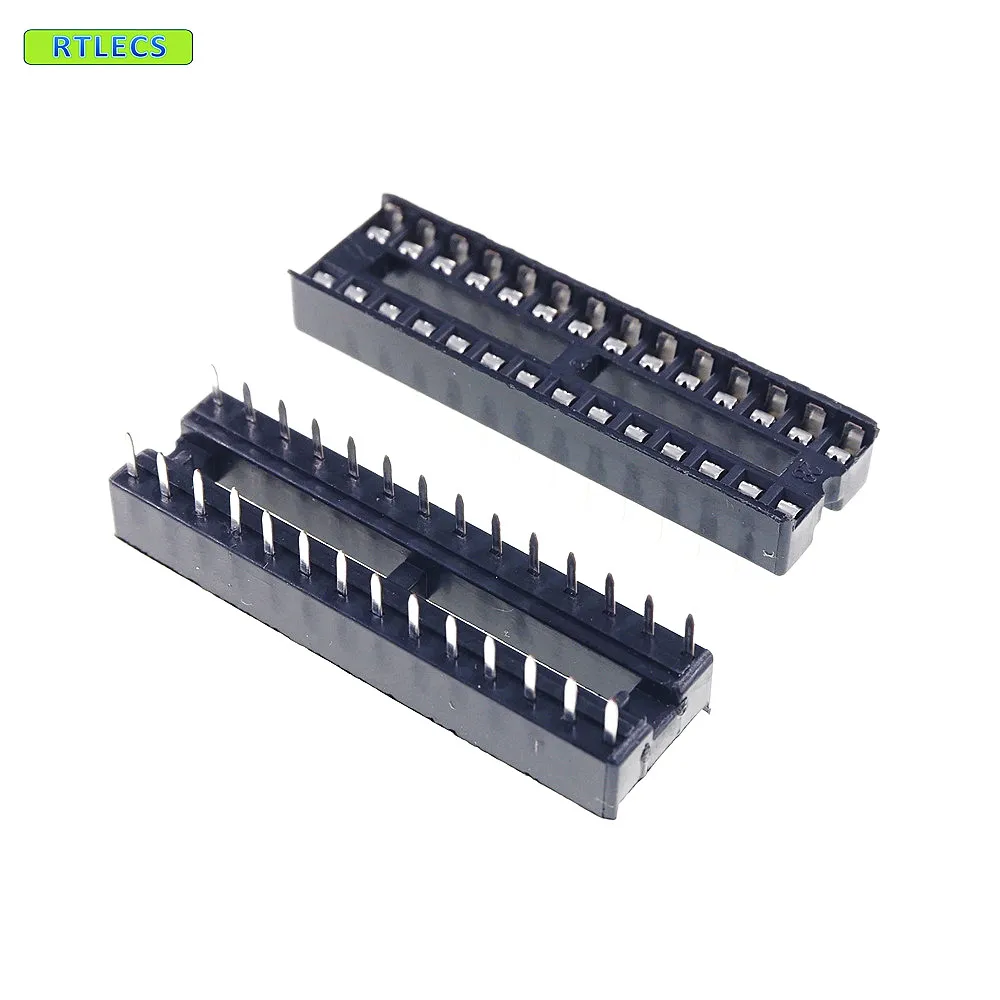 100Pcs 2.54mm Pitch 8 Pin DIP Round Pin Solder IC Socket Adaptor Narrow 