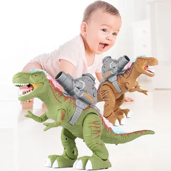 

Electric Sound Light Dinosaur Toy Shooting Cannon Robot Mechanical Walking Dinosaur Designs Model Roaring Toys for Boy Gifts