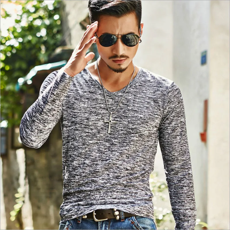 

Spring and Autumn Men's Long Sleeve T-shirt Leisure Explosion Men's Long Sleeves men fashions