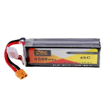 

ZOP Power 14.8V 4500mAh 4S 45C XT60 Plug Lipo Battery for RC Quadcopter Multirotor RC Drone Parts Accessories DIY Replacement