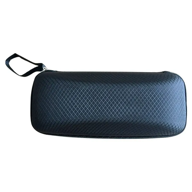 

Grid twill EVA glasses Case Sunglasses Case Zip Rigid Protection Box - Black 17 * 7 * 6cm