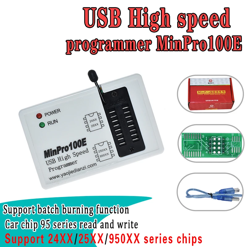 Aeak MinPro100E MinPro100G BIOS программист во флэш-памяти SPI 24/25/95 чтения и записи USB память горелки