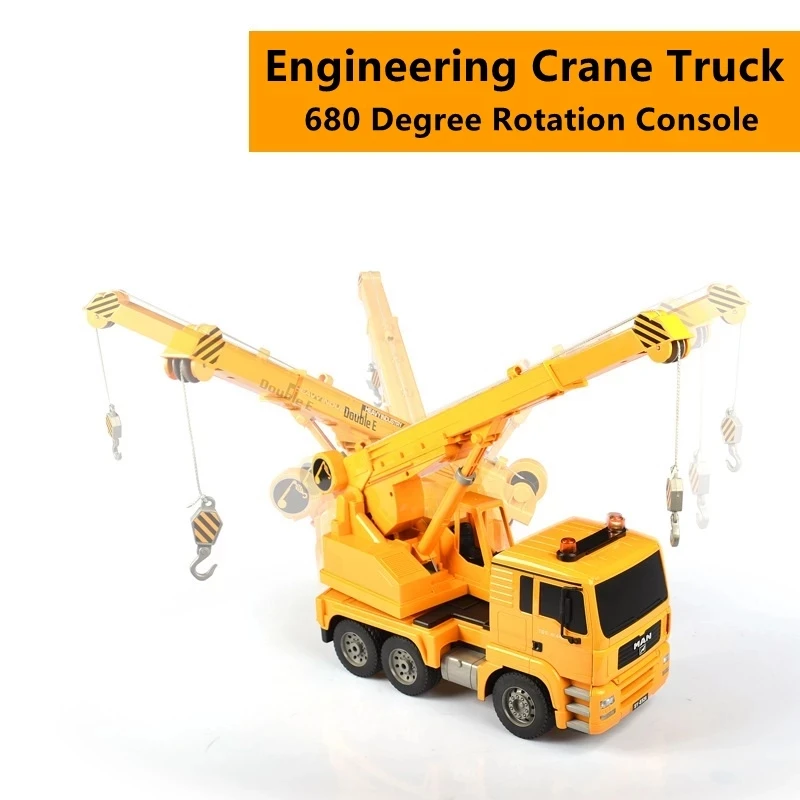 Simulation Lifted Crane 2.4G Remote Control Crane Light Can Lifted UP & Down All Round Driving Programm Demo Engineering Vehicle 3